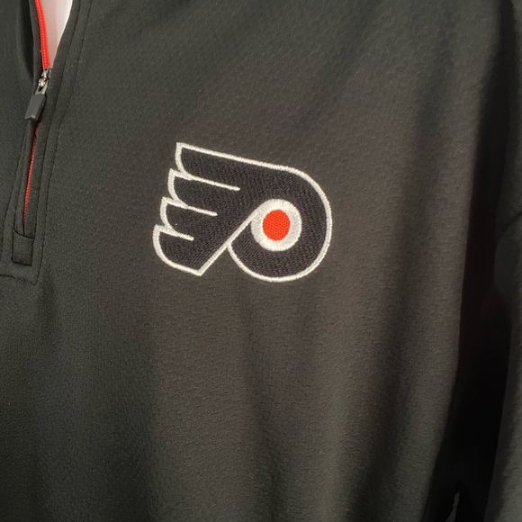 Men’s Philadelphia Flyers Mesh Long Sleeve, Half Zip, Size: Large - Picture 3 of 8